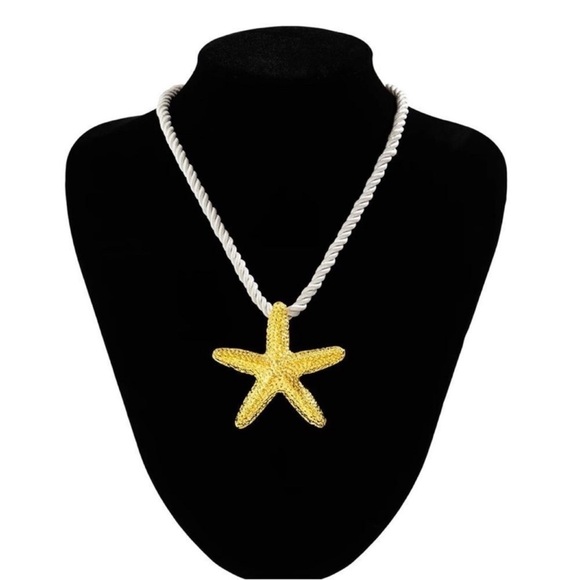 STARFISH GOLD SUMMER NECKLACE - Picture 1 of 9